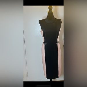 Large black and pink knee high  dress.